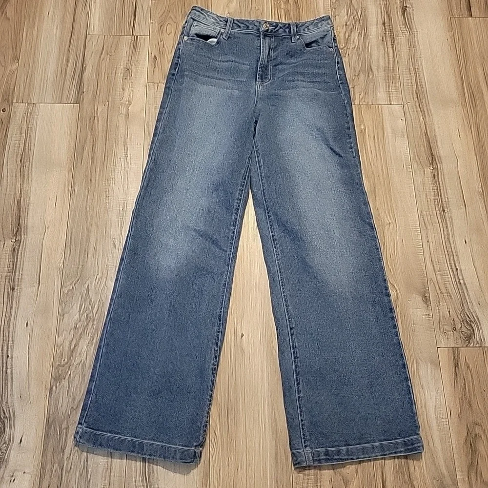 Juicy Couture Lunita Flare Jeans Rhinestone Blue Denim Size‎ 9/29 Y2K